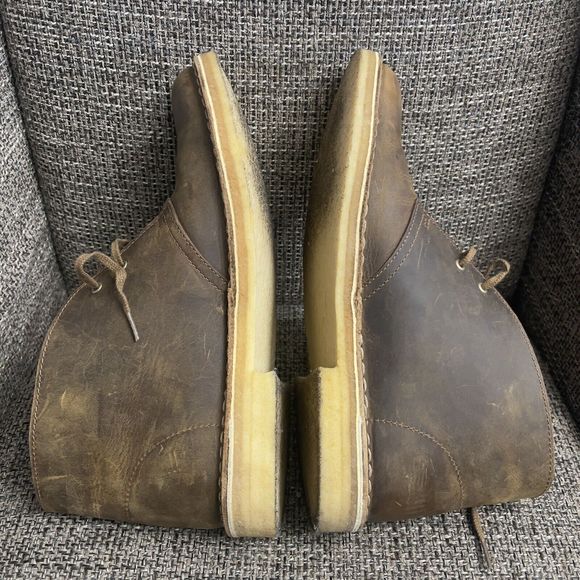 Clarks Originals Desert Boot Beeswax Leather Laceup Chukka Crepe Sole Men 11 EUC main image 6